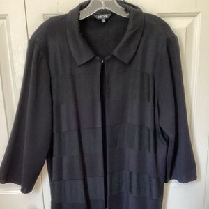 MISOOK JACKET / open front cardigan  great details OX